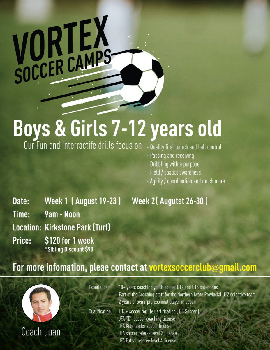 Vortex - Soccer Camp Flyer
