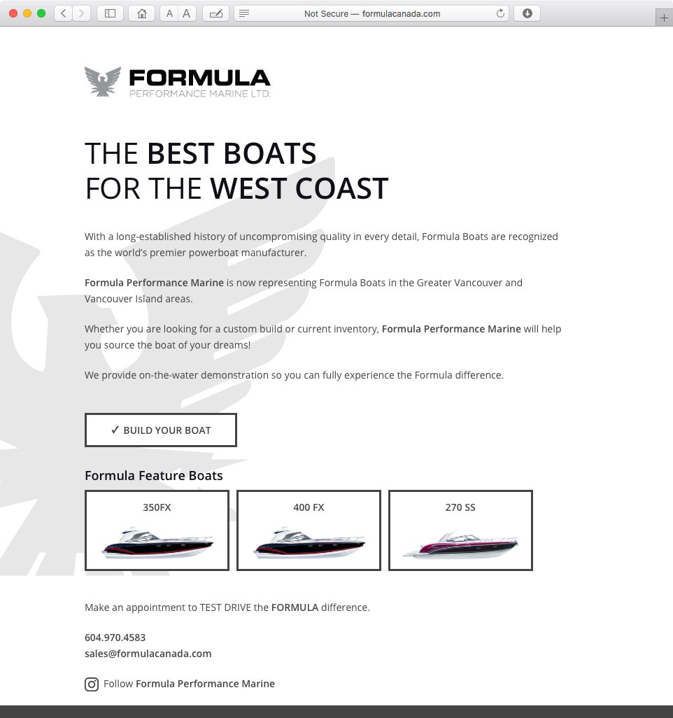 Formula Canada – Website