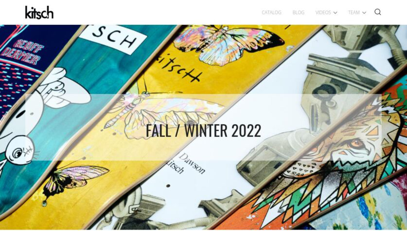 Kitsh Skateboards website